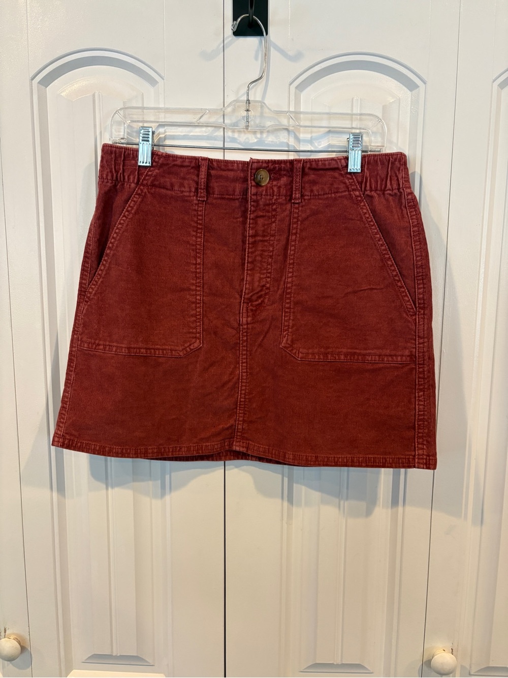 American Eagle super stretch corded rust mini skirt size 6